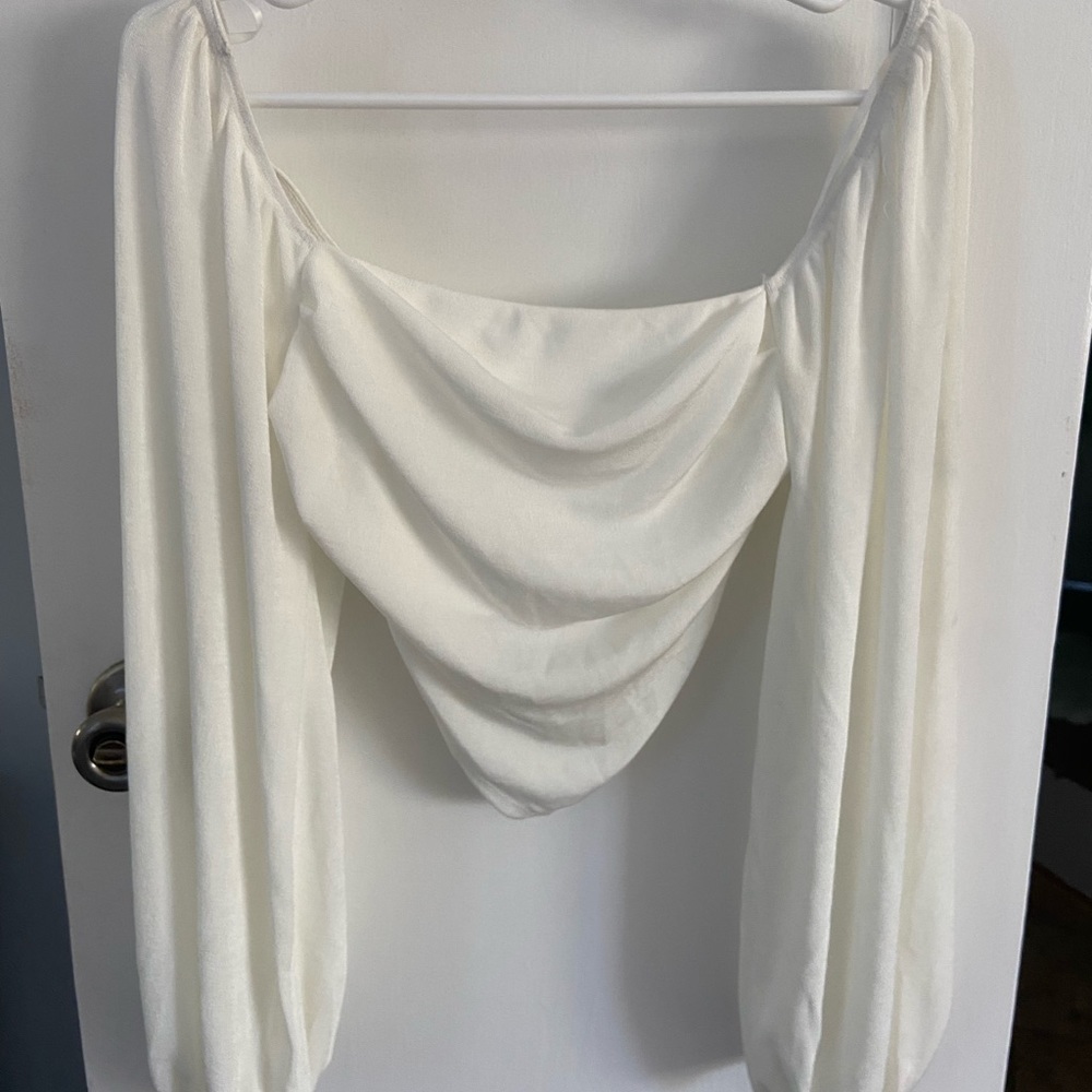 Princess polly MALANI LONG SLEEVE TOP WHITE
